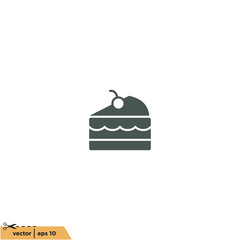 birthday cake icon vector illustration simple design element