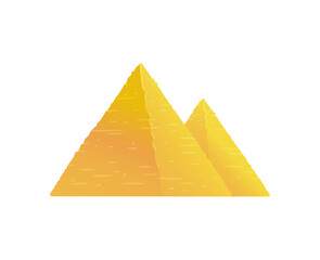 Egyptian pyramids simple symbol or icon, flat vector illustration isolated.