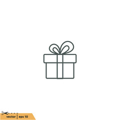 gift box icon vector illustration simple design element