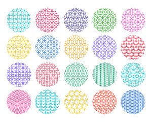 Circle line background pattern For the design of the keychain Isolated on white background