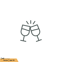 champagne icon vector illustration simple design element