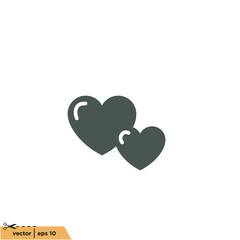 heart love icon vector illustration simple design element