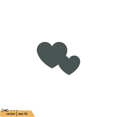 heart love icon vector illustration simple design element