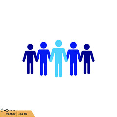 human teamwork employee icon vector illustration simple design element