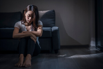 The lady may reflect on the thoughts and feelings that they are worthless unreasonable feelings of...