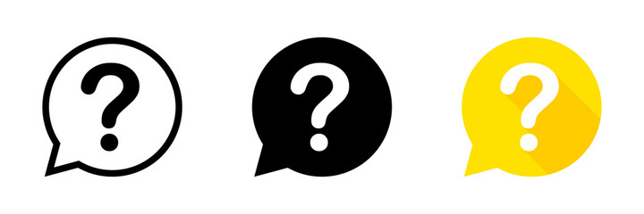 Naklejka premium Question mark. Vector Question. Question marks vector icons, isolated. Vector illustration