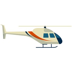 Helicopter vector icon isolated illustration on white