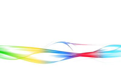 Abstract colorful waves line , white background