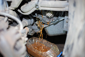 breakdown of the pump of the car cooling system, leakage of antifreeze coolant.