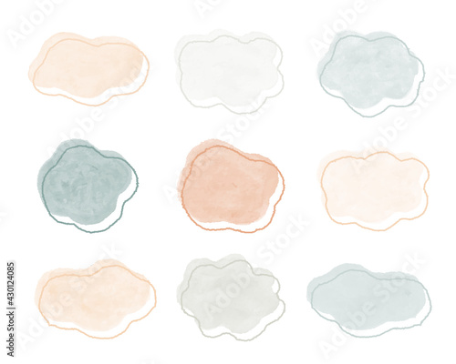 水彩風の背景フレームのセット 手描き 質感 テクスチャ 枠 デザイン かわいい おしゃれ Wall Mural Yugoro 水彩風の背景フレームのセット 手描き 質感 テクスチャ 枠 デザイン かわいい おしゃれ Wall Mural Yugoro