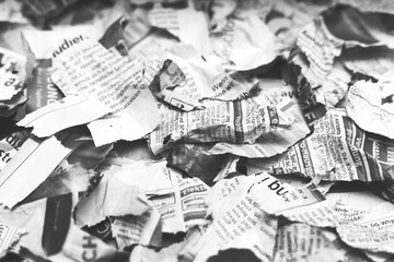 Background texture of torn press, newspapers, top view. News and information concept - for web...