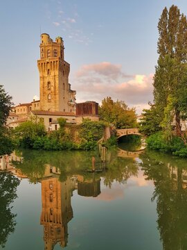 View of padova padua city in north italy, la specola