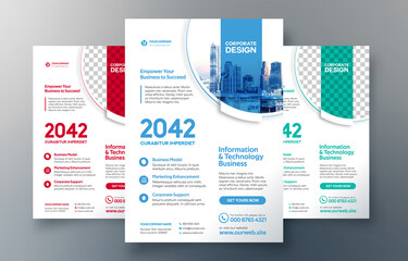 City Background Business Book Cover Design Template