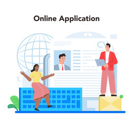 Online job application concept. Idea of employment and hiring procedure