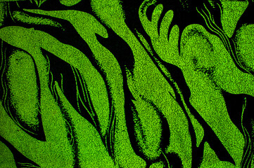 background the fabric surface of the chair is black-green