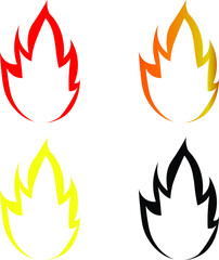 Isolated Fire Flames vector design illustration