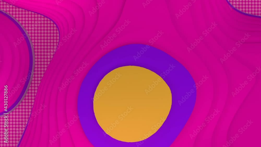 Poster striped meatball loop animation template for motion graphic design 3d render hd
