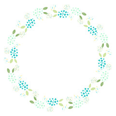 梅雨の日のアジサイフレーム