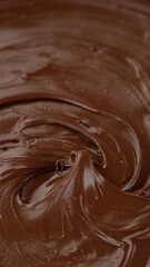 melted premium chocolate top view. Confectionery concept