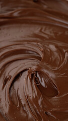 melted premium chocolate top view. Confectionery concept