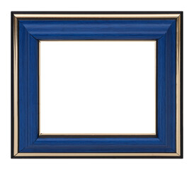 Wooden frame for paintings, mirrors or photo isolated on white background. Design element with clipping path