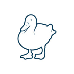 Duck design vector illustration, Creative Duck logo design concept template, symbols icons