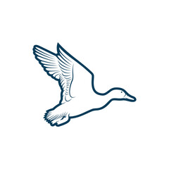 Duck design vector illustration, Creative Duck logo design concept template, symbols icons