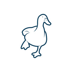 Duck design vector illustration, Creative Duck logo design concept template, symbols icons