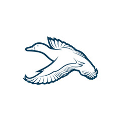 Duck design vector illustration, Creative Duck logo design concept template, symbols icons