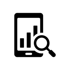 Mobile marketing analysis icon