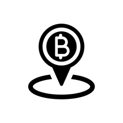 Bitcoin accept location icon