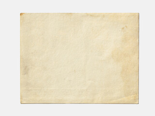 Old brown vintage paper on white background