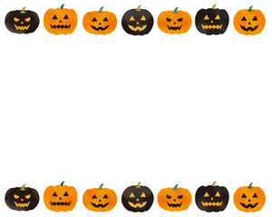 ハロウィンのかぼちゃのイラストレーションセット