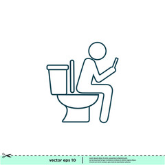 toiled icon simple design element