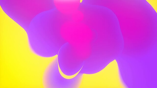 3d rendering fluid wave shapes background. Digital seamless loop animation 4K