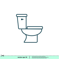 toilet icon sign vector simple design element