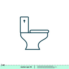 toilet icon sign vector simple design element