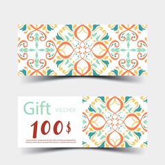 Gift vouchers set. Colorful design, on white background. Vector illustration EPS10.