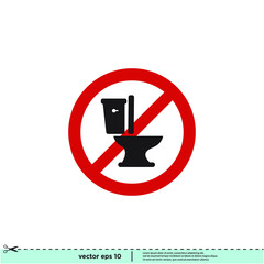 toilet icon sign vector simple design element
