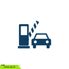 toll gates icn vector logo template