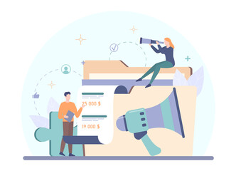Human resources specialist concept. Idea of recruitment and job management.