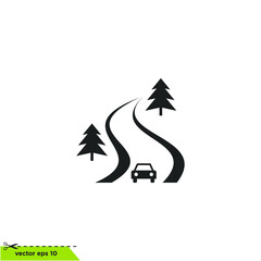 road icon vector company logo concept