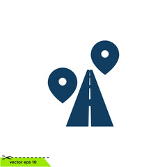 asphalt road icon vector simple design element