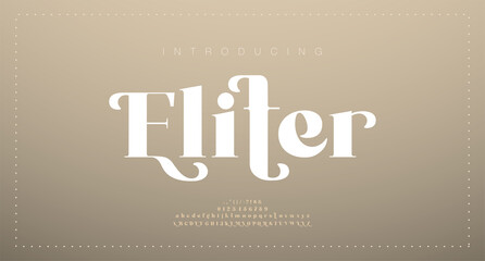 Elegant luxury alphabet letters font. Classic Lettering Minimal Modern Fashion Designs. Typography modern serif fonts regular decorative vintage retro concept. vector illustration