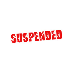 Suspended sign stamp vector design