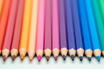 color pencils isolated on white background