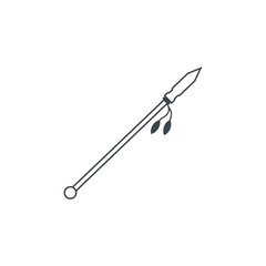 spear icon vector simple design element