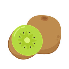 Fototapeta premium Kiwi on white background. Kiwi vector. Kiwi logo design.