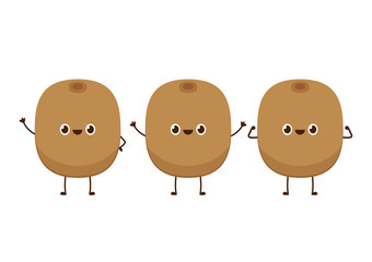 Kiwi character design. Kiwi on white background. Kiwi vector.