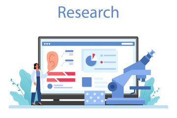 Otorhinolaryngologist online service or platform. Healthcare concept